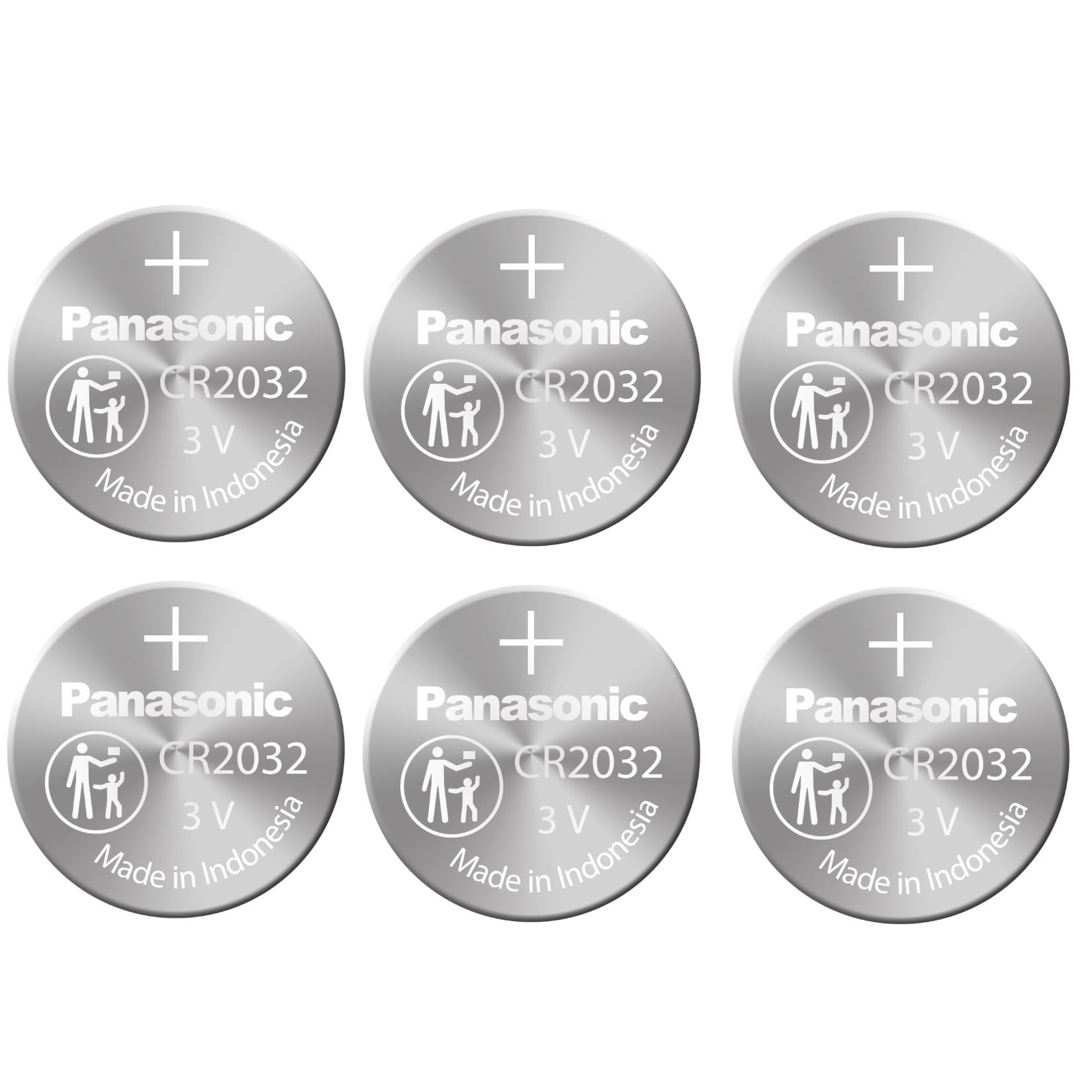 Panasonic (6pcs) Cr2032 3v Lithium Coin Cell Battery for Misfit Shine Sh0az Personal Physical Activity Monitor