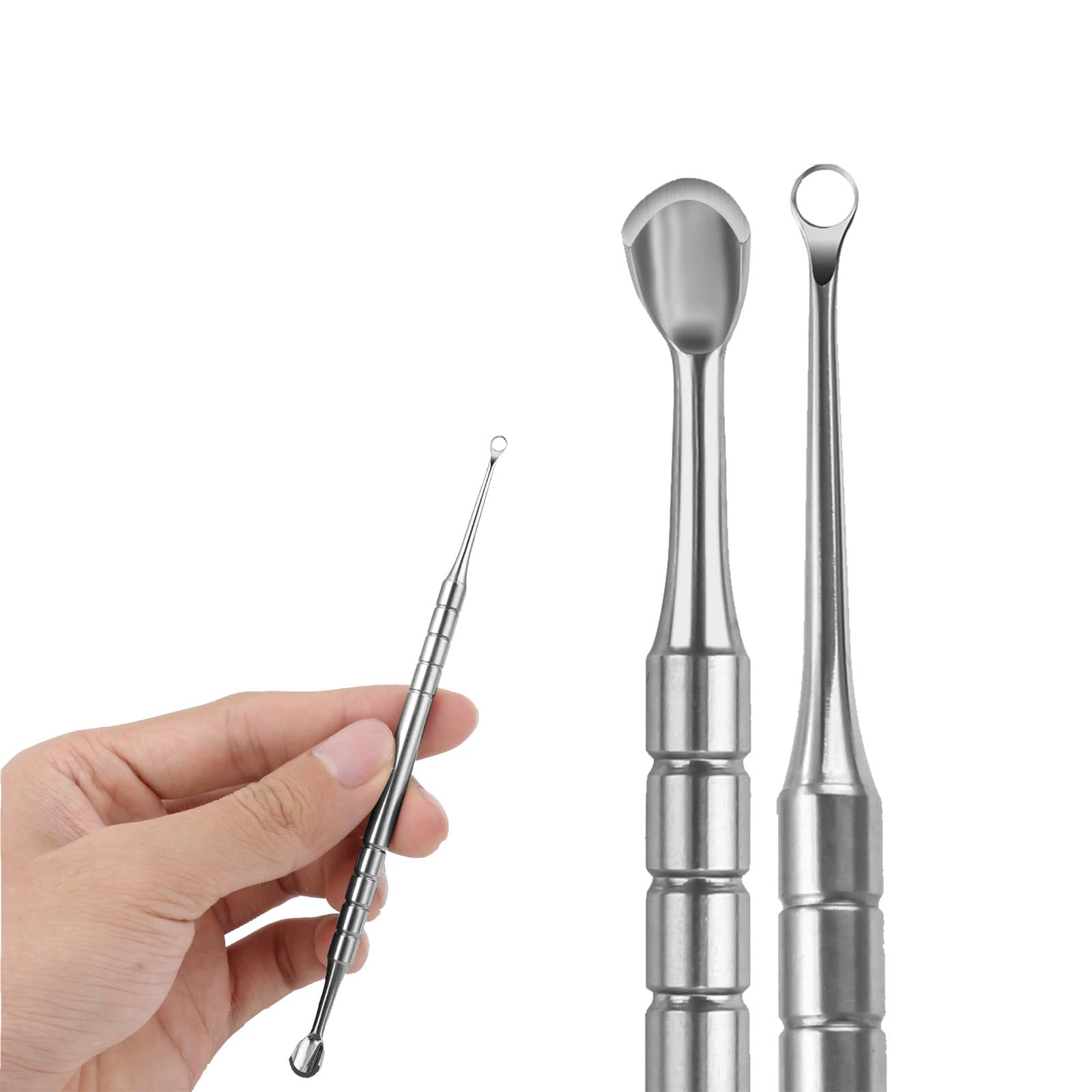 Wjelet 2 in 1 Manicure Cuticle Pusher Tool, Ring Design, Suitable for Nail Care, Ideal Replacement for Staleks Pro Expert 51 Features Horseshoe End and Ring End for Effective Cuticle Removal.