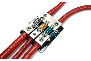 KnuKonceptz Bassik High Current 3 Way 0 Gauge Fuse Distribution Block - 200 Amp