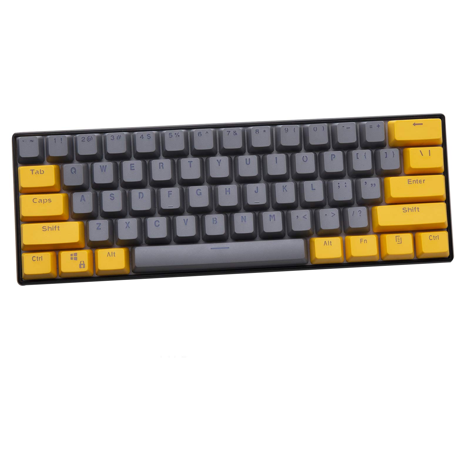 KEEZSHOP Keycaps, 61 Keycaps Backlight Two-Color Mechanical Keypad PBT Keycap For GH60 / RK61 / ALT61 / Annie/Keyboard Poker Keys,Only Sell Keycaps