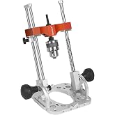 SpeTool Portable Drill Guide with Liner Ball Bearings Guide Poles, Portable Drill Press for Hand Drill Adjustable from 0-60&deg;, 1/2&rdquo; Chuck Multi Angle Drill Guide for Straight Holes, S04001
