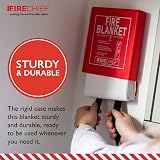 Firechief 1.2x1.2m Fire Blanket Rigid Case Kitemarked BS EN 1869 Certified view 6
