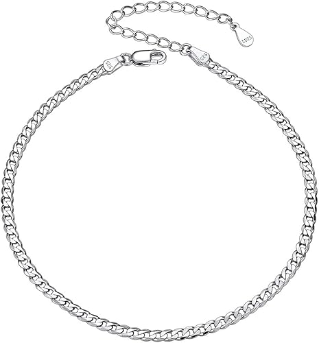 Amazon Silvora 喜平チェーン メンズ シルバー925 アンクレット レディース プラチナ 人気 22cm 5cm 幅3mm シンプル アクセサリー ブレスレット 通販