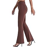 AFITNE Stretchy Womens Work Dress Pants Pull On Flare Business Casual Slacks with Pockets 29”/31”