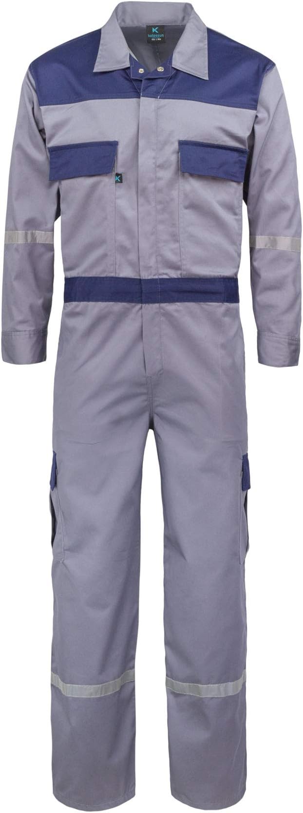 Kolossus Deluxe Long Sleeve Cotton Rich Coverall with Oversized Pockets and Enhanced Visibility.