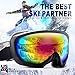 JK MOTION Ski Goggles Men Youth Boys Women and Girls Anti Fog Snowboard Goggles UV400 ATV Snow Skiing Ski Glasses OTG Over-The-Glasses Interchangeable Lens Flexible Soft TPU Frame Helmet Compatible