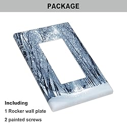 Pznen Winter Rocker Switch Plate Covers Snow