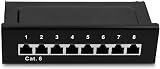 kwmobile 8 Port RJ45 Cat6 Shielded Patch Panel Network Splitter STP Ground Wire view 5