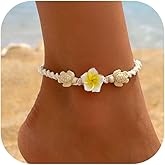 Long tiantian Gold Anklet Bracelet for Women Flower Anklet Summer Beach Vacation Jewelry Gift Boho Chic Foot Chain