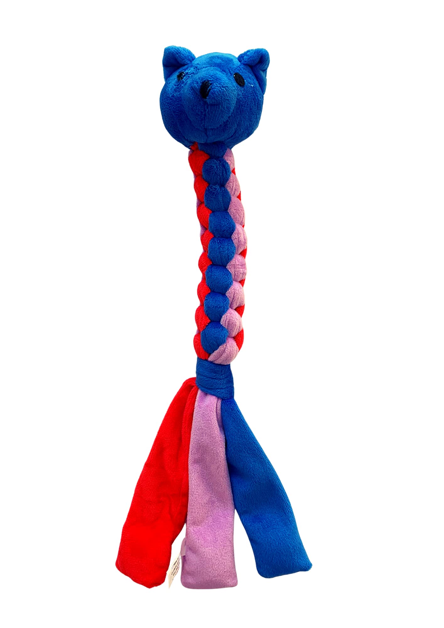 Billipets 40cm Hand Weave Body with 4 Squeakers Dog Toy (Blue Cat)