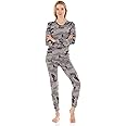 Thermajane Long Johns Thermal Underwear for Women Fleece Lined Base Layer Pajama Set Cold Weather