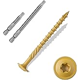 ANCHOREASE Lag Screws #14×3", 100PCS Heavy Duty Construction Screws, Rust Resistant, Washer Head, Bronze Coated External Wood