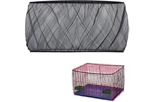 Universal Bird Cage Seed Catcher, Elasticity Airy Gauze Guard Net Cover, Soft Parrot Mesh Skirt Cover, for Round Square Cages