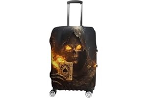 Death Holding Ace of Spades Travel Luggage Cover Anti Scratch Suitcase Baggage Cover Protectors, style, M