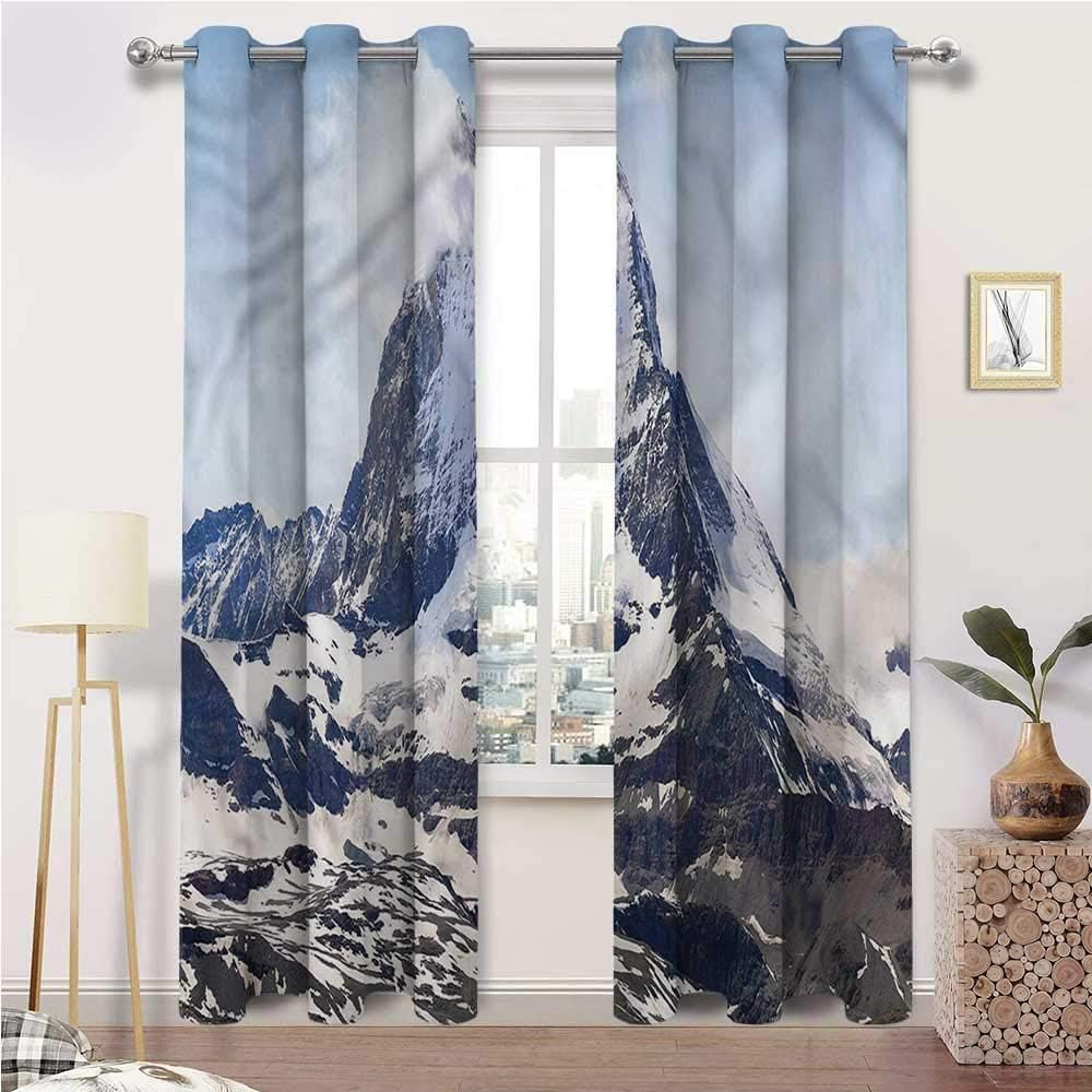 prunushome Mountain Curtain for Bedroom Glacier Summit Scenery for Home Decoration