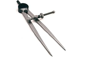 Brccee AC Leathers DIY Adjustable Edge Creaser Wing Divider,Rotating Craft Tool Leathercraft Compasses, Compass Drawing Tool (4 Inch)