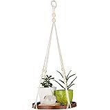 TIMEYARD Macrame Plant Hanger - Indoor Hanging Planter Shelf - Decorative Flower Pot Holder - Boho Bohemian Home Decor, in Bo