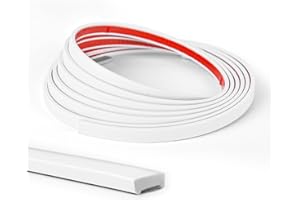 Wowstar 10 Ft Peel & Stick Trim, Flexible & Self-Adhesive Molding for Walls, Edges, Borders, Window Frames, Backsplash Tiles - White