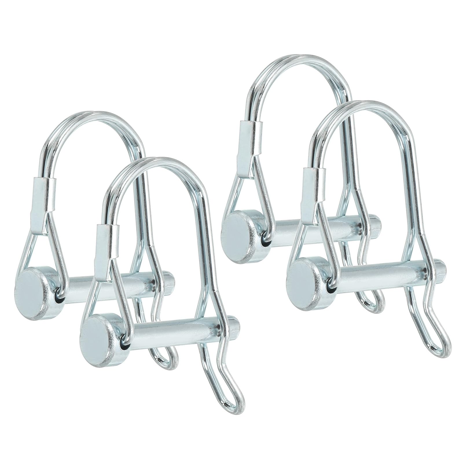 PATIKIL Shaft Locking Pin W Ear 1/4x1-3/8x1.3"(D*L*IW), 4 Pcs Safety Coupler Pin Pto Pin Round Arch Wire Retainer and Ear for Farm Trailer Tractor Truck Boat Towing (6x35x33mm)
