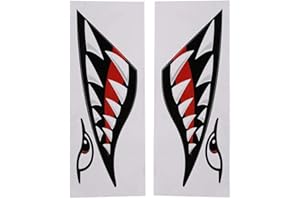 1 Pair Shark Teeth Mouth Stickers Waterproof DIY Funny Sticker Decal Decoration for Car Kayak Surfboard Ocean Boat Truck