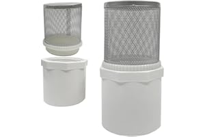 AIMCOCO 1.5" Stainless Steel Filter Cover Connected to 1.5 inch/DN40 PVC Water Pipe, Suction Strainers Used to Remove Debris and Reduce Solid Entry