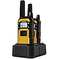 Retevis RB48 Waterproof Walkie Talkies, Heavy Duty Two Way Radio, Advanced Triple Proof, Vibration Call, USB-C, SOS,2000mAh, NOAA, 2 Way Radio(2 Pack) Yellow
