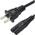 Replacement Power Cord For JBL PartyBox & Soundbar – 6.6ft 2 Prong Figure 8 Cable, Compatible With ONN Speakers, TVs, Printers & More