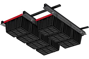 Ultrawall Overhead Garage Storage Racks, Adjustable Garage Ceiling Storage Rack, Heavy Duty Garage Organizer Hanging Storage Rack for Most Storage Bins/Totes/Container, 48" x 48"