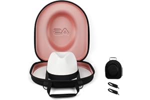 Anysiny Hat Box for Travel-Crush Proof Hat Travel Case for Fedora Hats Holder Storage Box Organizer Cap Carrier with Adjustable Carry Strap (03-Black Pink)