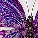 Bits and Pieces - Enameled Metal Purple Butterfly Wall Decor -Wall Décor - Wonderful Dimensional Details