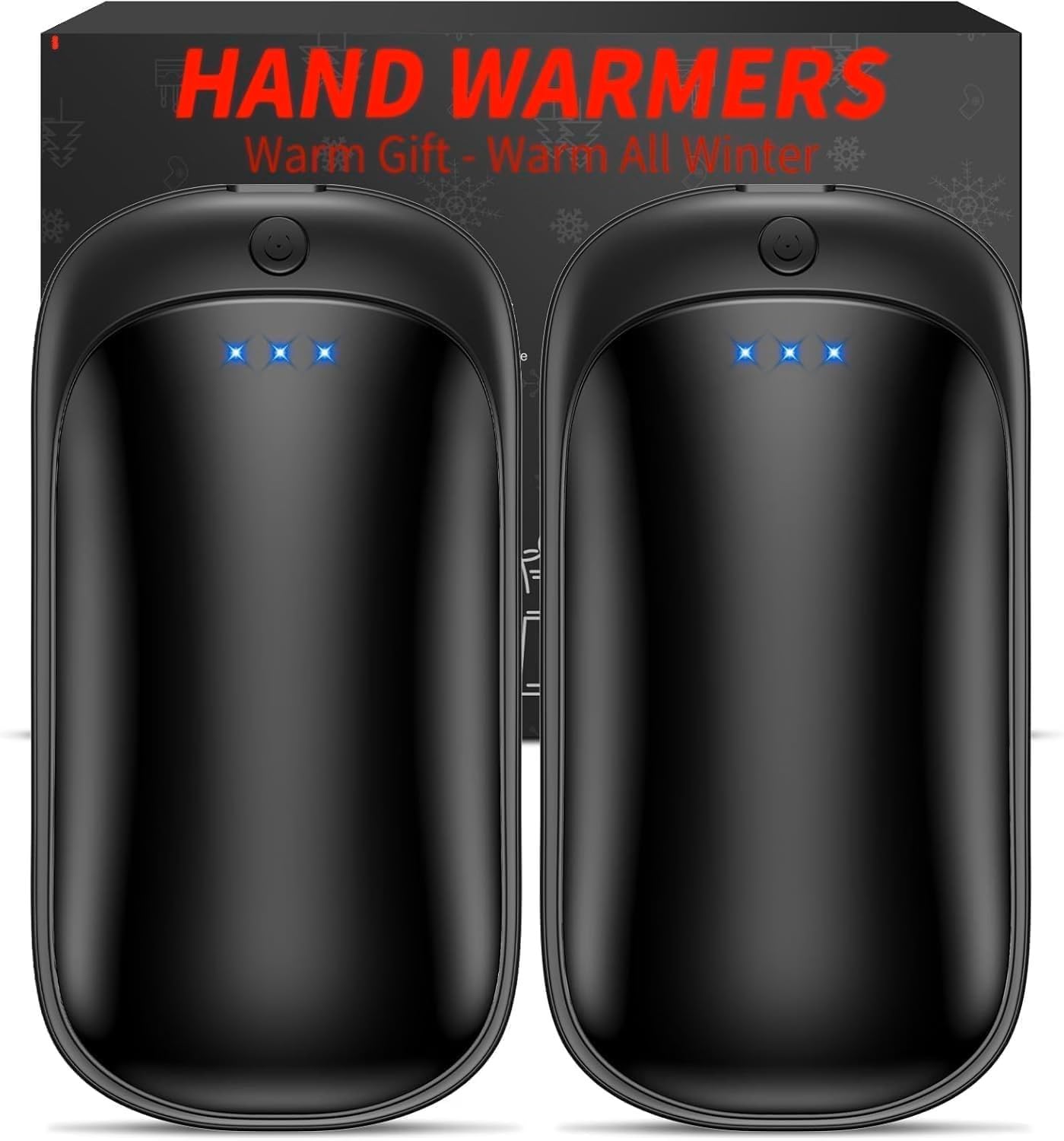 Lerat 2 Pack Hand Warmers Rechargeable, Portable Electric Hand Warmers Reusable, Portable Pocket Heater, Gifts for Men Women