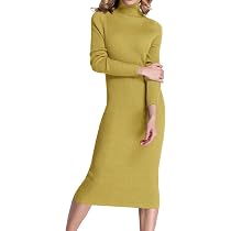 Long Sleeve Midi Knit Sweater Dress 