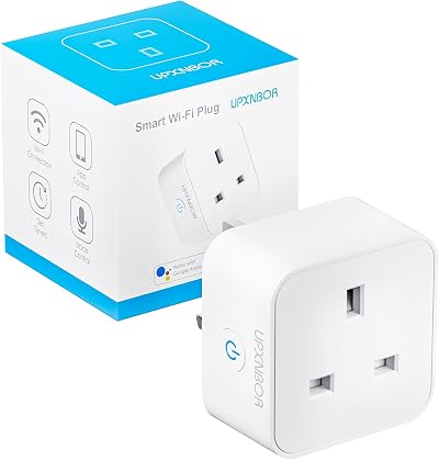 UPXNBOR Smart Plug 2.4GHz Wi-Fi Outlet Energy Monitoring with Timer