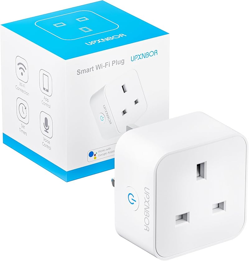 UPXNBOR Smart Plug 2.4GHz Wi-Fi Outlet Energy Monitoring with Timer