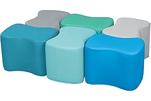 Back2School Express Butterfly Stools, Flexible Seating, Contemporary, 6-Piece
