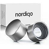 Nordiqo Premium Stainless Steel Lids, 2-pack | ONLY compatible with SodaStream & Aarke Plastic Bottles | BPA-free | LFGB-certified | No Plastic