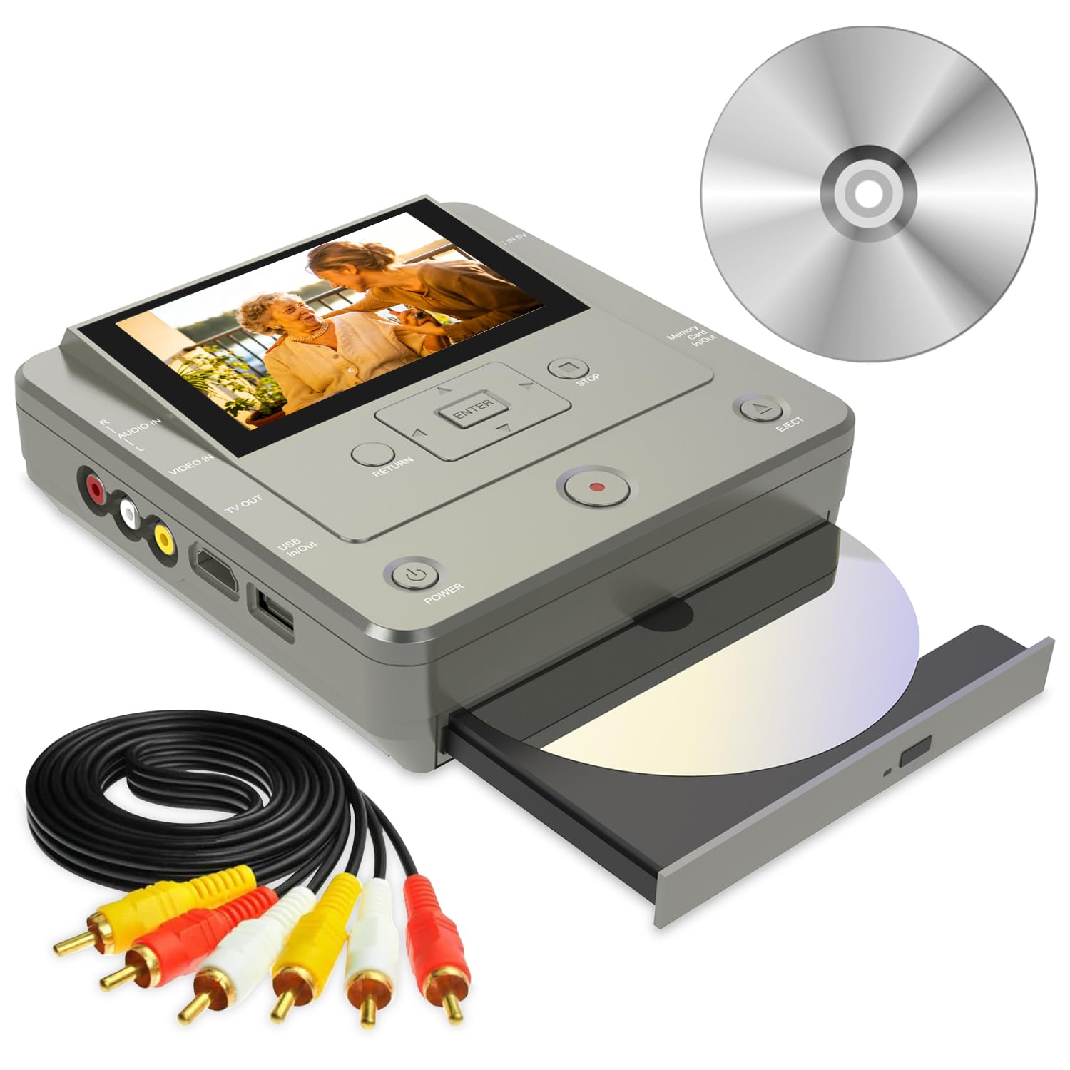 Photo 1 of VHS to DVD Recorder, VCR VHS to DVD Converter, TV to USB SD HDD Device, Record VHS VCR Camcorder Video via AV Input, No PC Required, Smartphone WiFi Media Copy Recorder, Includes 10 Free DVD-R