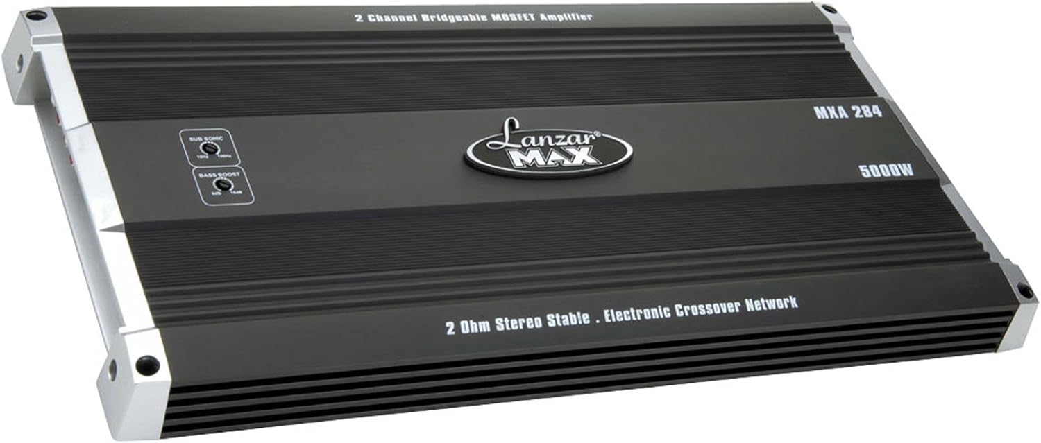 Lanzar MXA284 5000W 2 Channel Bridgeable Mosfet Amplifier – BigaMart