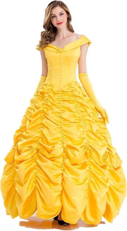 Amazon.com Halloween Womens Cosplay Princess Belle Costume Layered