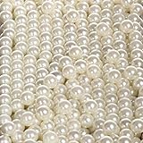 Sooyee Art Faux Pearls 1700-Pcs Loose Beads no Hole 1.1 Lbs (8mm,Ivory) for Vase Fillers, Table Scatter, Wedding, Birthday Party Home Decoration