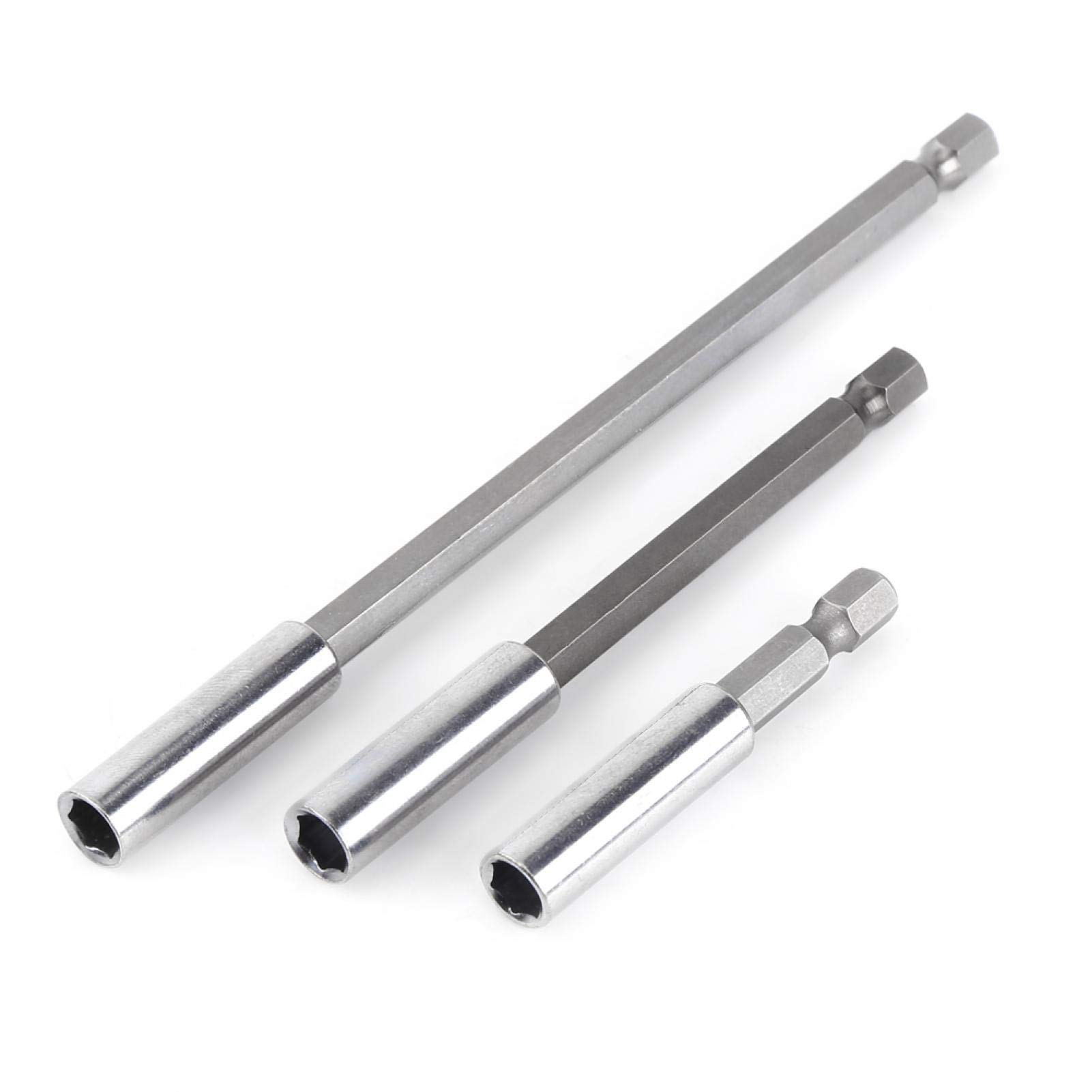 T opiky 3 Pcs 1/4 Inch Hex Extension Bar, Magnetic Screwdrivers Bit Extension Holder Quick Install and Release, Screwdrivers Bit Extension Holder Socket for Screws, Nuts, Drill, Driver