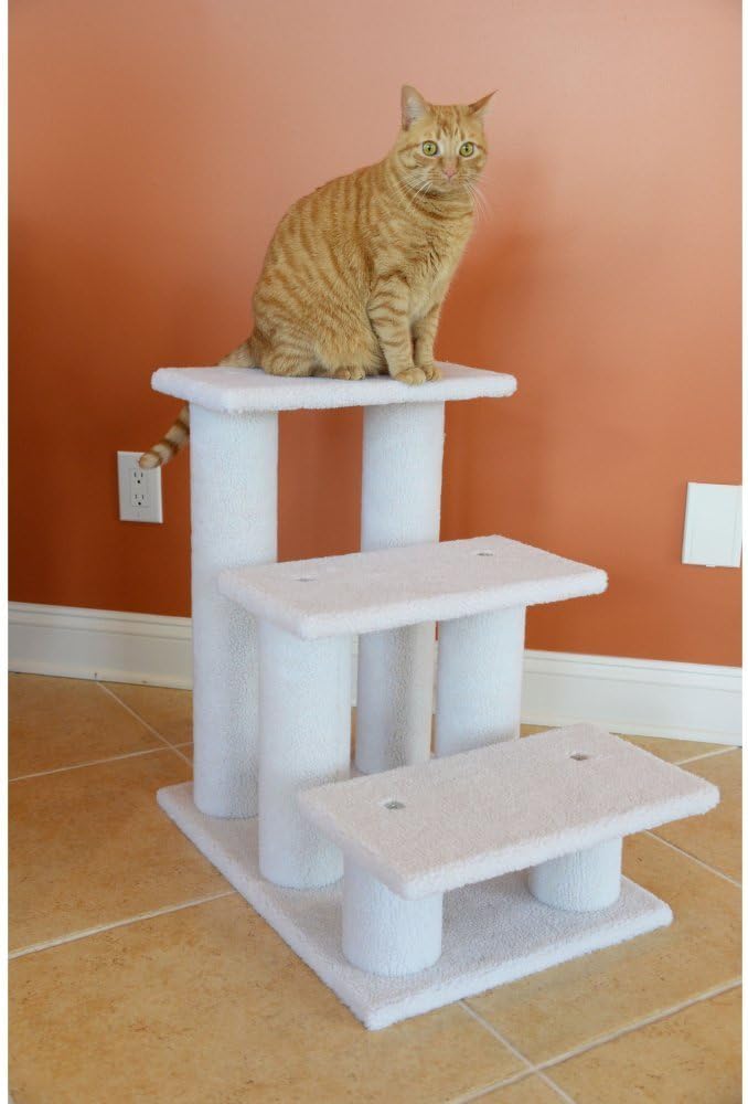 Armarkat Pet Steps, 3-steps, B3001, Ivory : Pet Stairs : Pet Supplies