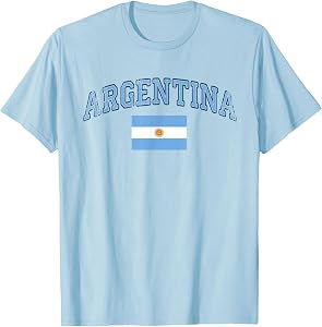 Argentina Flag Vintage Men Women Kids T-Shirt