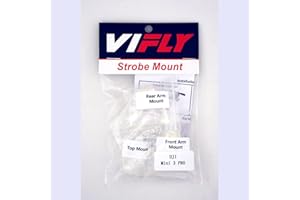 VIFLY Strobe 3D Printed Mount for DJI Mini 3 Pro, 3 Sets Including 1 Front Arm Mount, 1 Top Mount and 1 Rear Arm Mount