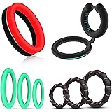 Silicone Cock Ring Set: 4 Styles and 8 Different Sizes of Penis Rings, Featuring Premium Elasticity for Enhanced Erection Ple