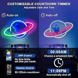 The World Is Yours Neon Sign - Custom Timer
