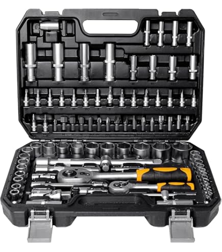 Jogo de Soquetes e Chaves 216 Peças The Black Tools TKF216