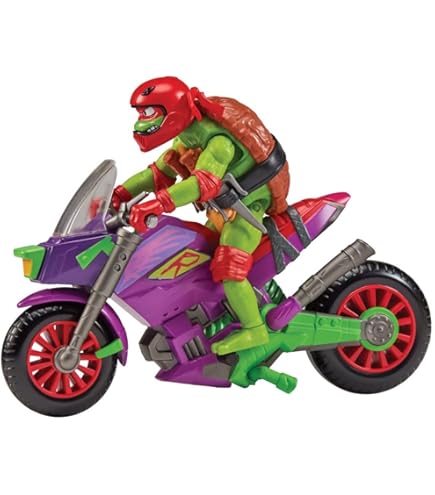 GIOCHI PREZIOSI TARTARUGHE Ninja Turtles Mutant Raffaello Con Moto Da