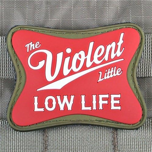 Violent Little Machine Shop 1133 Red/White Violent Little Low Life PVC Patch