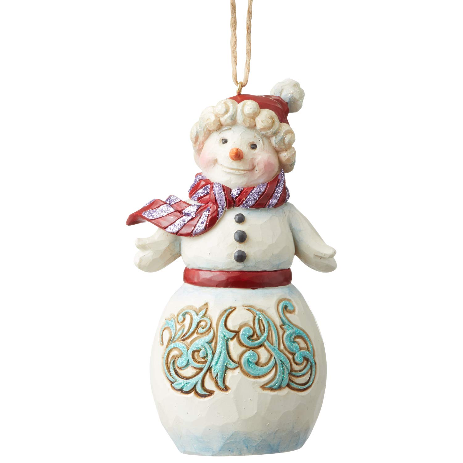 Jim Shore Heartwood Creek Suspension Snowman in Enchanted Winter Landscape 13cm